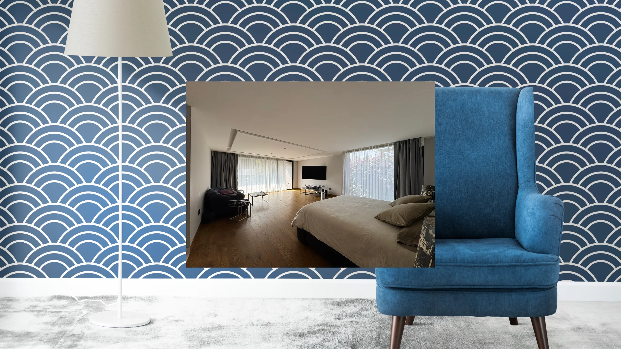 Papel tapiz decorativo con diseños modernos y texturas para muros disponible en Telas Rivera