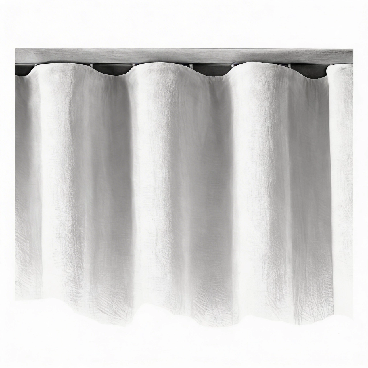 Cortina Ripplefold confeccionada con ondas uniformes